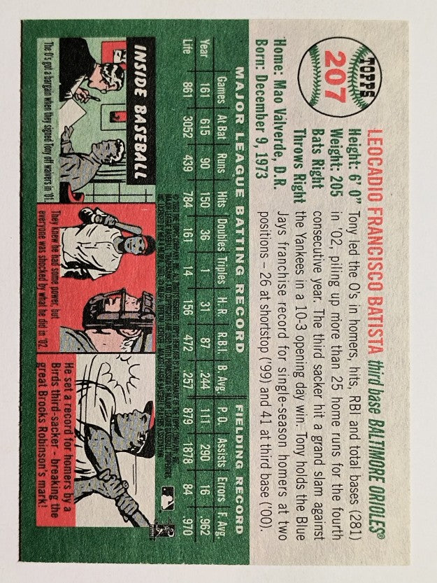 2003 Topps Heritage #207 Tony Batista