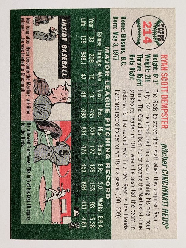 2003 Topps Heritage #214 Ryan Dempster