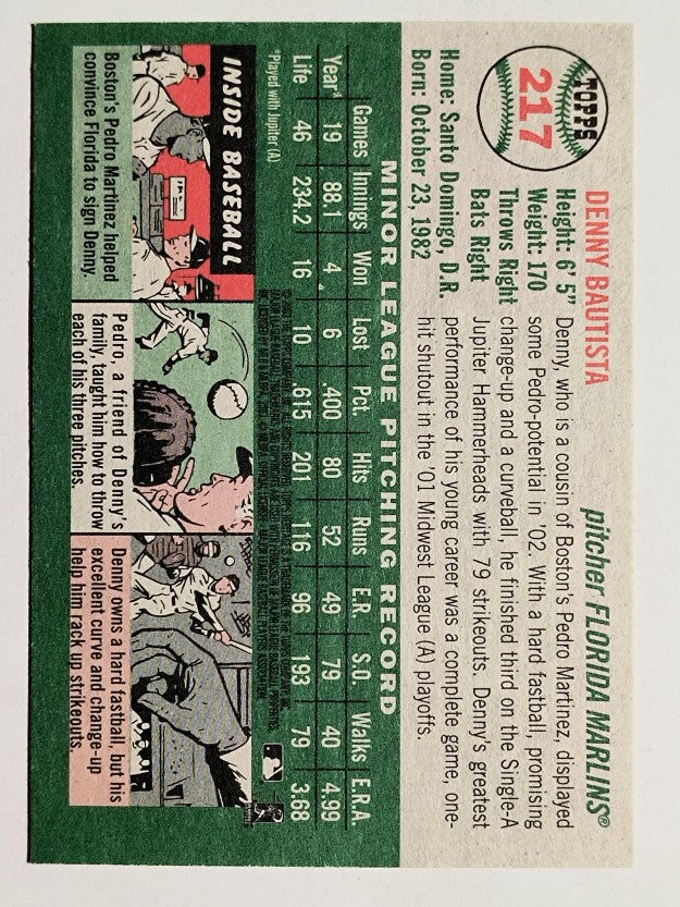 2003 Topps Heritage #217 Denny Bautista