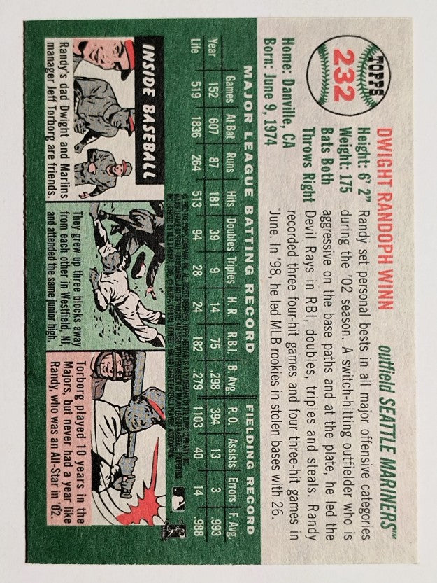 2003 Topps Heritage #232 Randy Winn