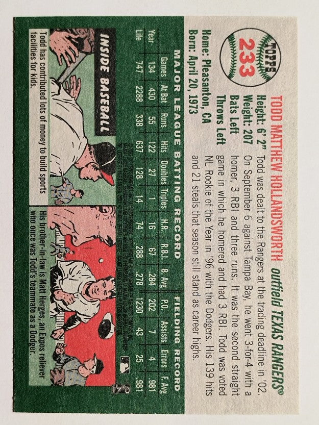 2003 Topps Heritage #233 Todd Hollandsworth