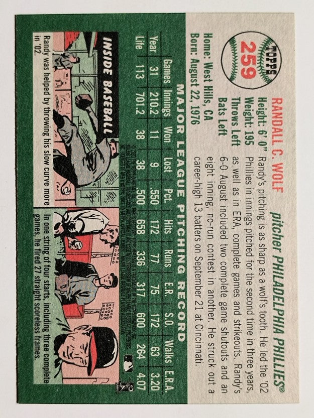 2003 Topps Heritage #259 Randy Wolf