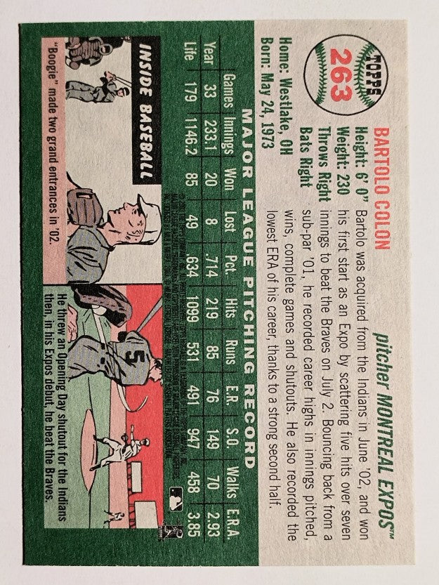 2003 Topps Heritage #263 Bartolo Colon
