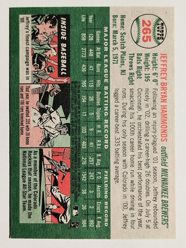 2003 Topps Heritage #265 Jeffrey Hammonds