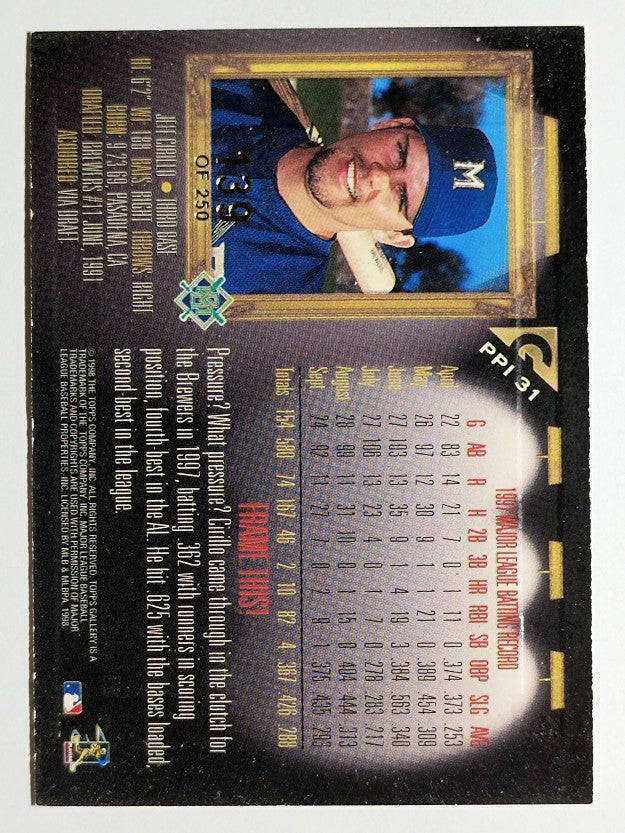 1998 Topps Gallery Player's Private Issue #31 Jeff Cirillo (EXMT)