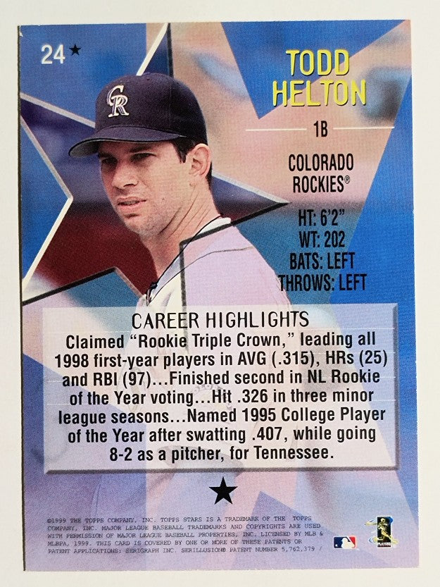 1999 Topps Stars One Star #24 Todd Helton
