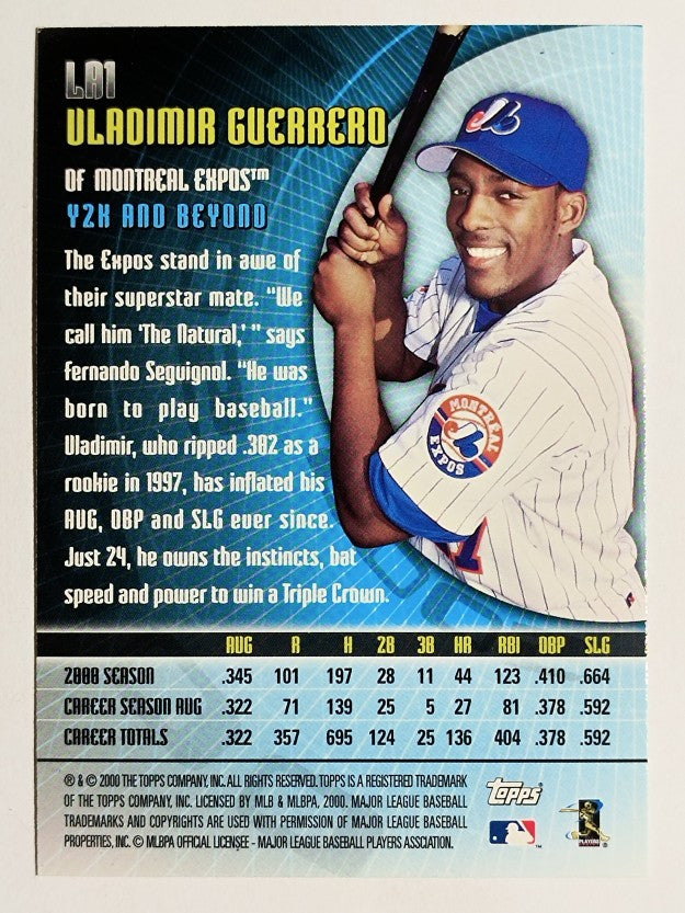 2001 Topps A Look Ahead #LA1 Vladimir Guerrero (NM)