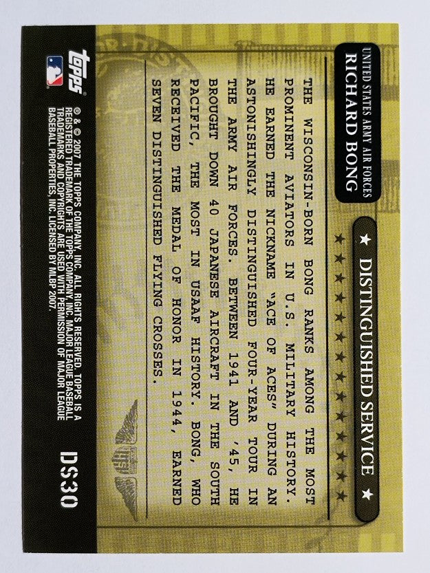 2007 Topps Distinguished Service #DS30 Richard Bong