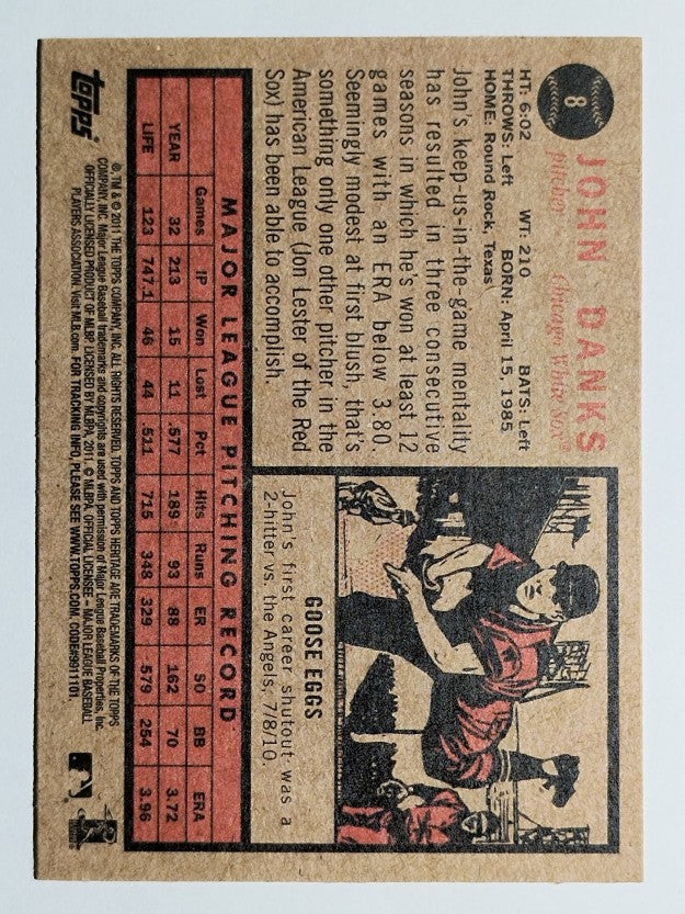 2011 Topps Heritage #8 John Danks