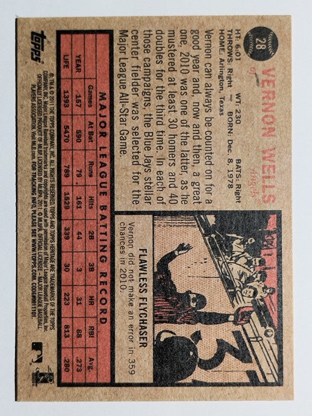 2011 Topps Heritage #28 Vernon Wells