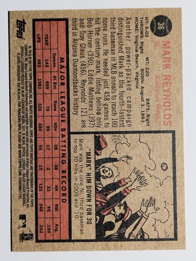 2011 Topps Heritage #36 Mark Reynolds
