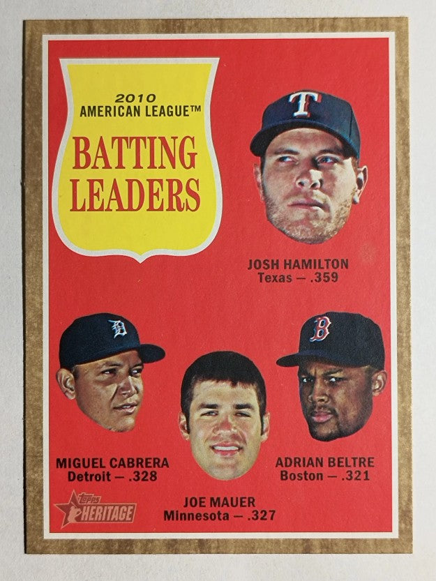 2011 Topps Heritage #51 Josh Hamilton/Miguel Cabrera/Joe Mauer/Adrian Beltre