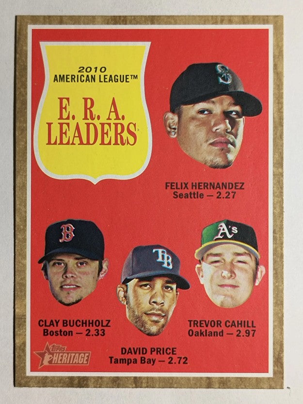 2011 Topps Heritage #55 Felix Hernandez/Clay Buchholz/David Price/Trevor Cahill