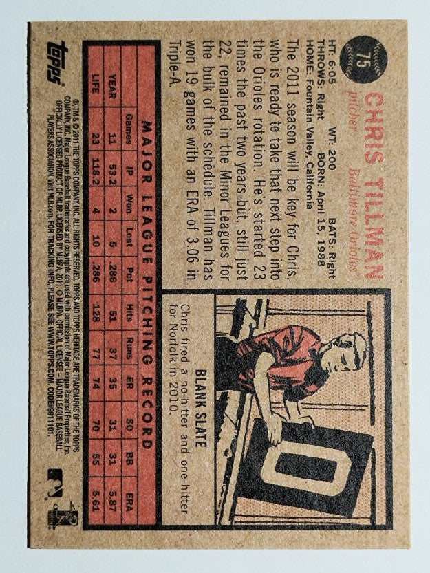 2011 Topps Heritage #75 Chris Tillman