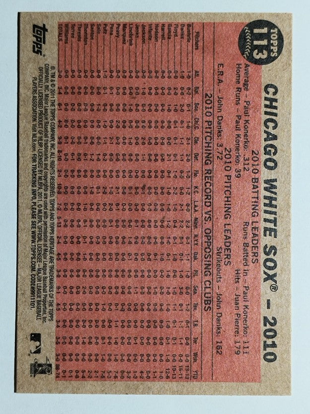 2011 Topps Heritage #113 Chicago White Sox