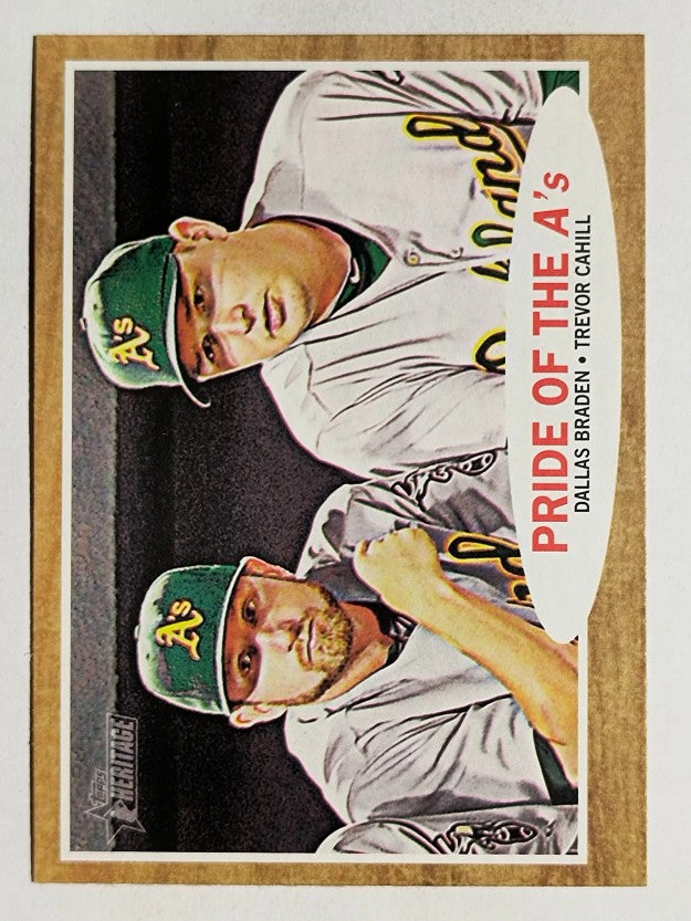 2011 Topps Heritage #127 Dallas Braden/Trevor Cahill