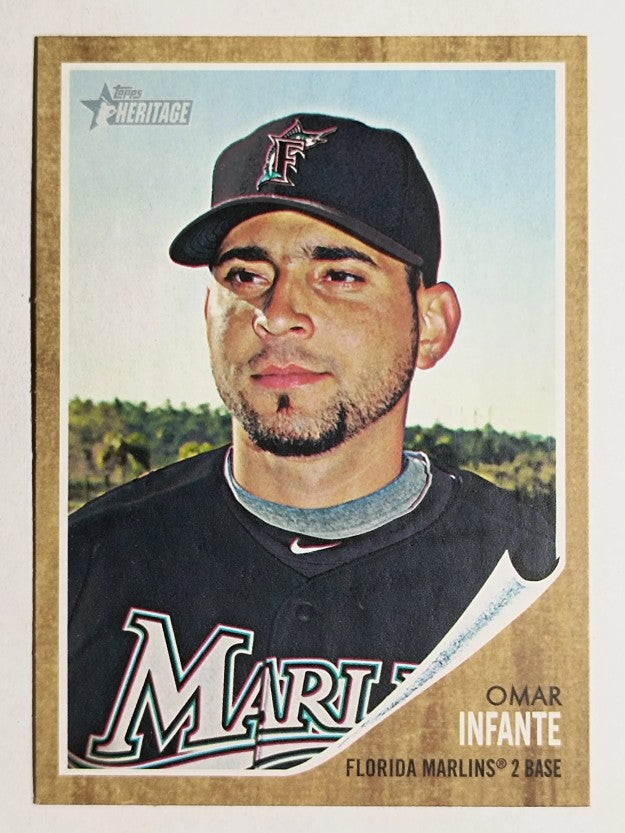 2011 Topps Heritage #130 Omar Infante