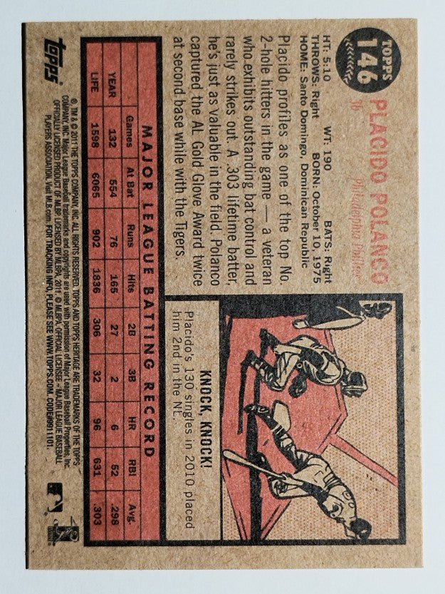 2011 Topps Heritage #146 Placido Polanco