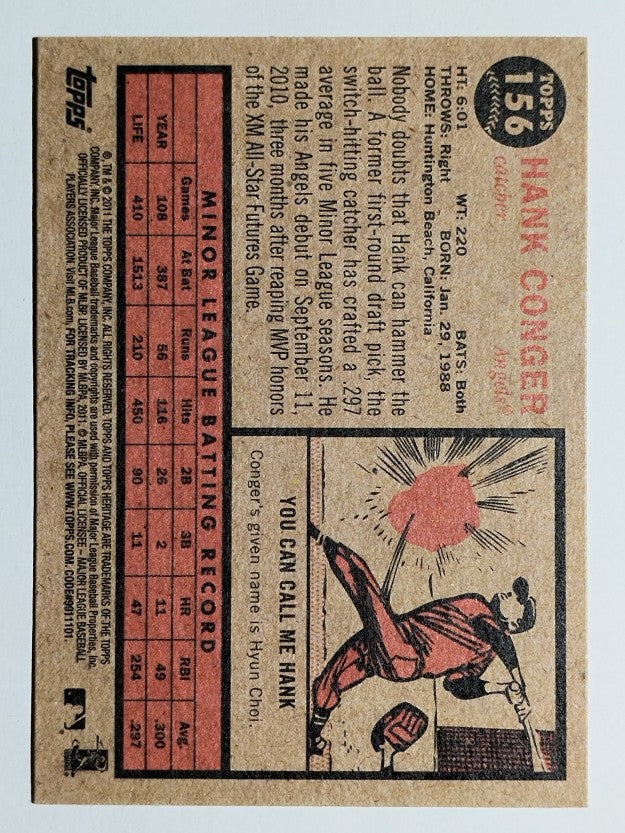 2011 Topps Heritage #156 Hank Conger RC