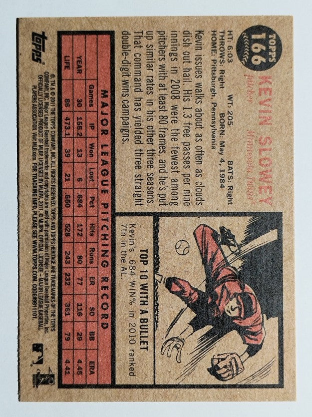 2011 Topps Heritage #166 Kevin Slowey