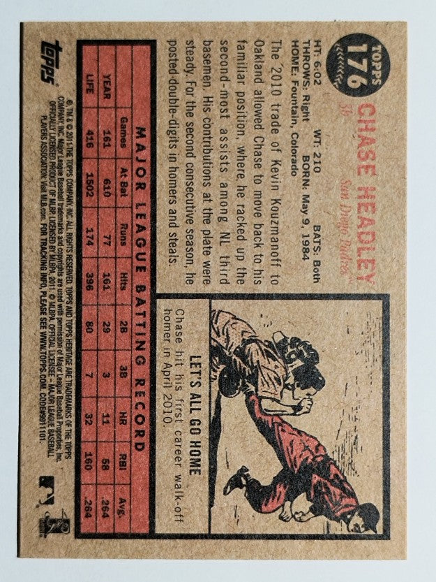 2011 Topps Heritage #176 Chase Headley