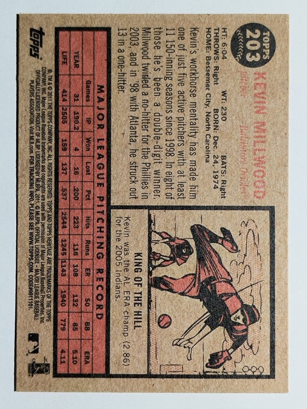 2011 Topps Heritage #203 Kevin Millwood