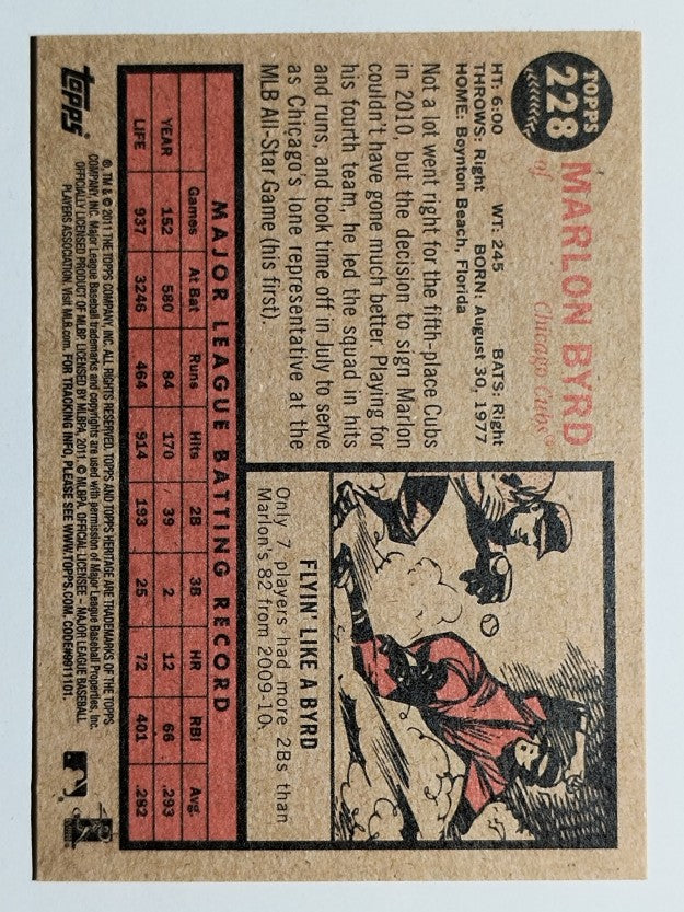 2011 Topps Heritage #228 Marlon Byrd