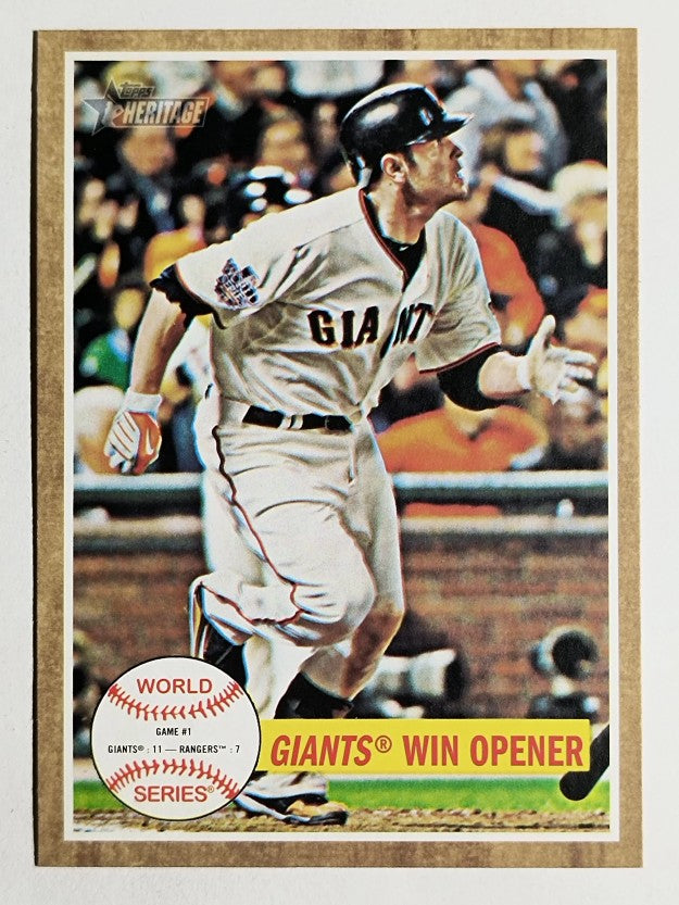 2011 Topps Heritage #232 Giants Win Opener HL/Freddy Sanchez