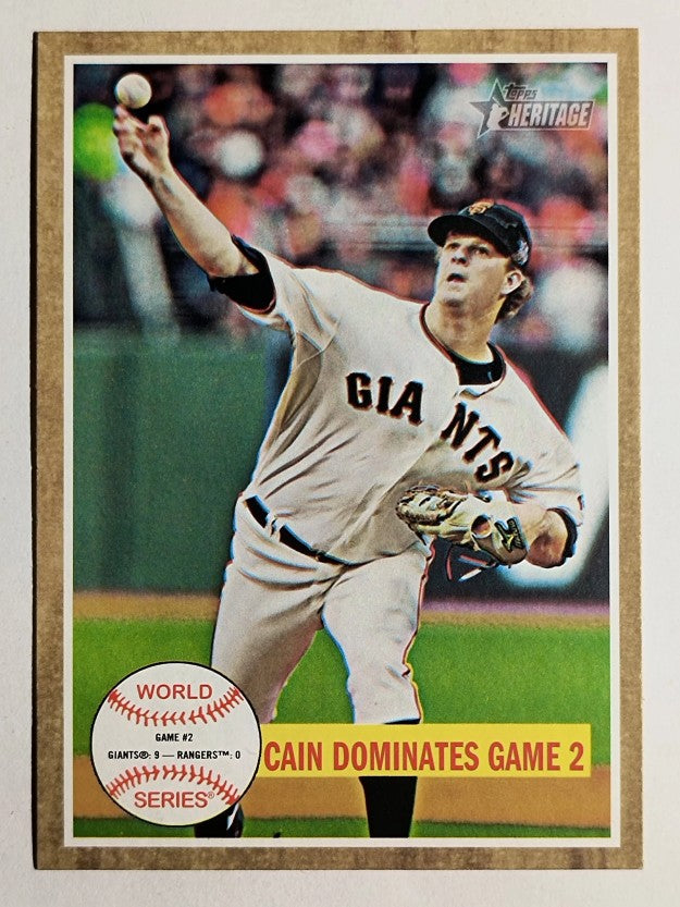 2011 Topps Heritage #233 Matt Cain Dominates HL