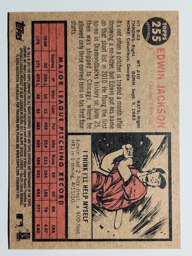2011 Topps Heritage #255 Edwin Jackson