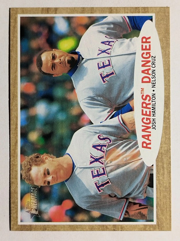 2011 Topps Heritage #263 Josh Hamilton/Nelson Cruz