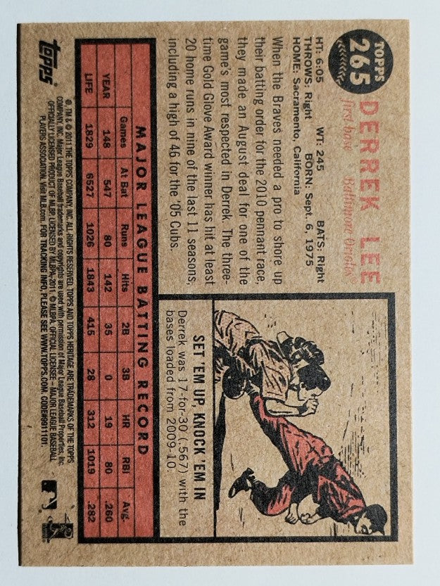 2011 Topps Heritage #265 Derrek Lee
