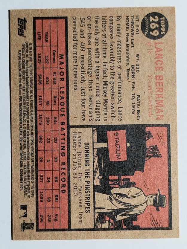 2011 Topps Heritage #269 Lance Berkman