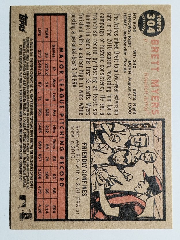 2011 Topps Heritage #304 Brett Myers