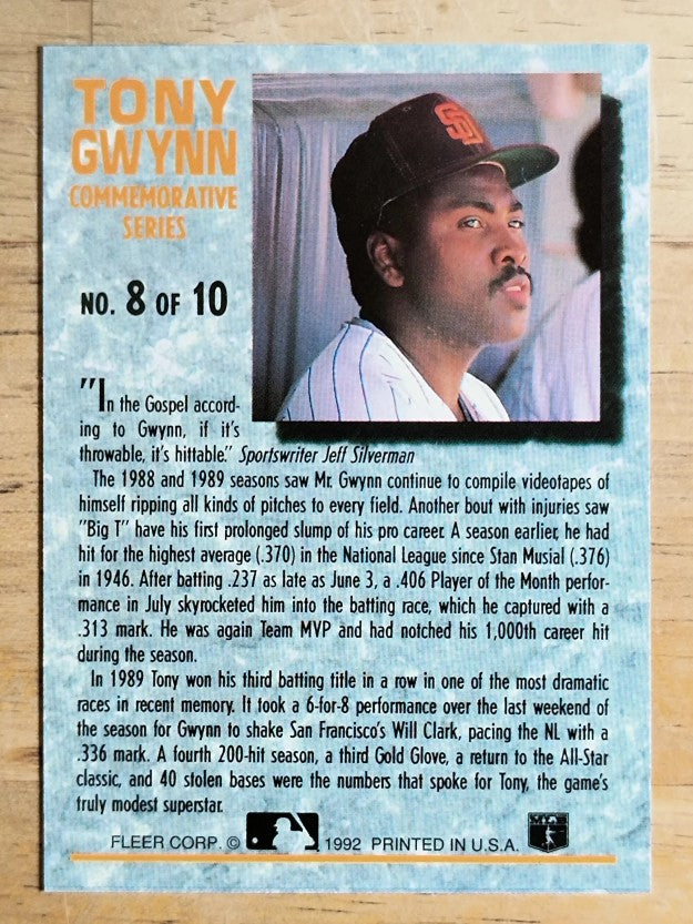 1992 Ultra Gwynn #8 Tony Gwynn
