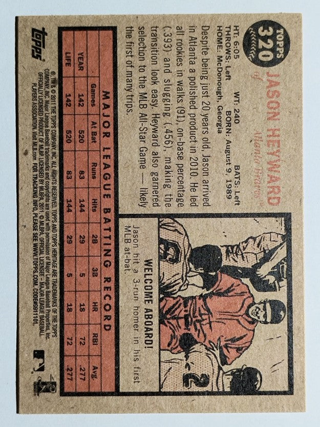 2011 Topps Heritage #320 Jason Heyward