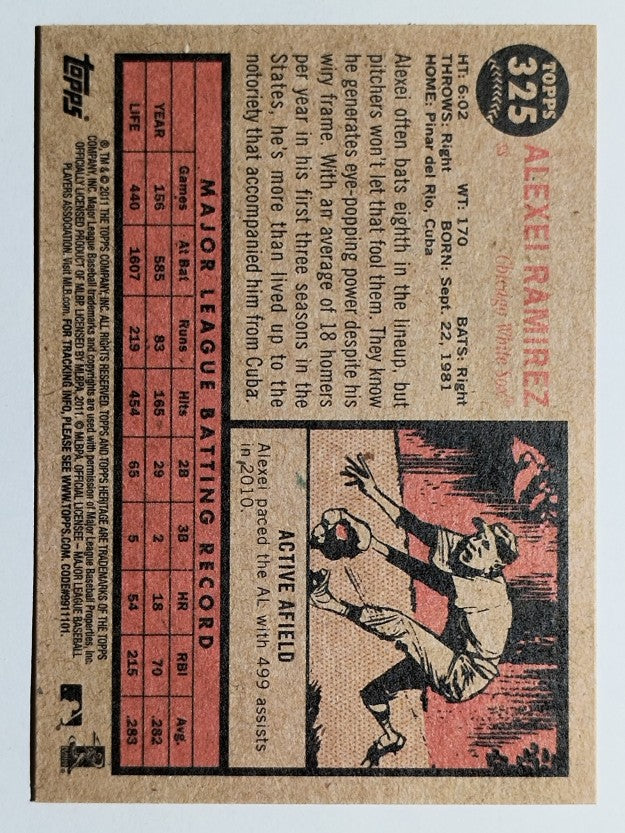 2011 Topps Heritage #325 Alexei Ramirez