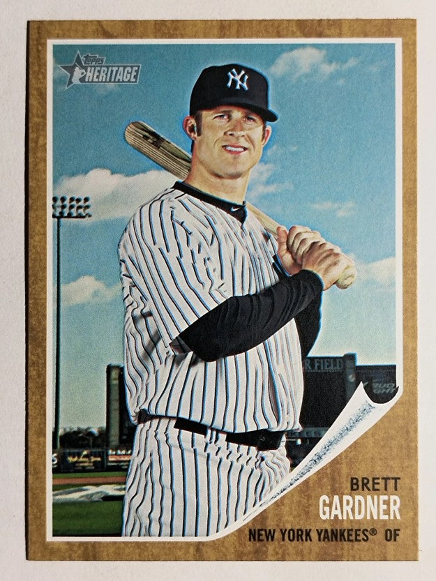 2011 Topps Heritage #338 Brett Gardner