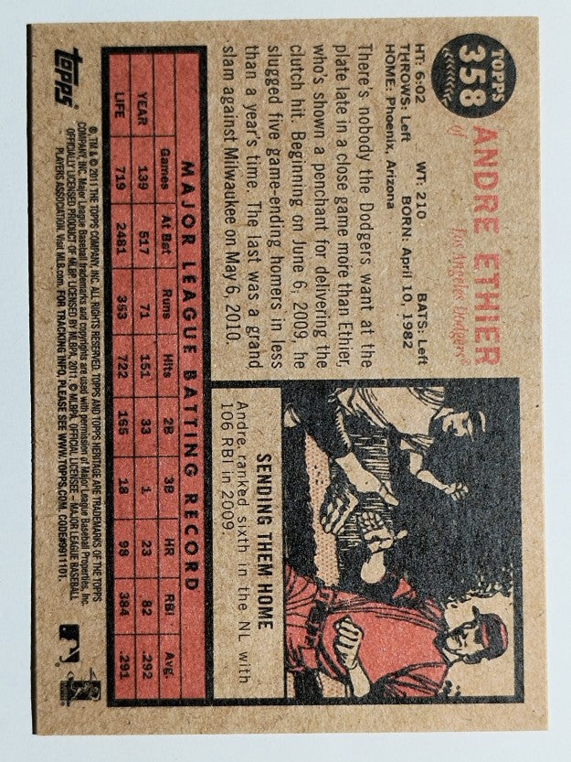 2011 Topps Heritage #358 Andre Ethier