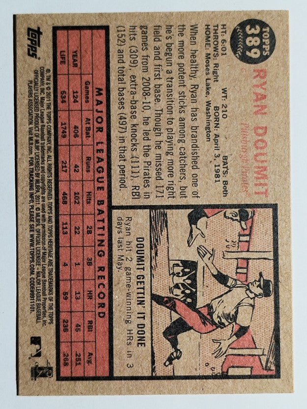 2011 Topps Heritage #389 Ryan Doumit