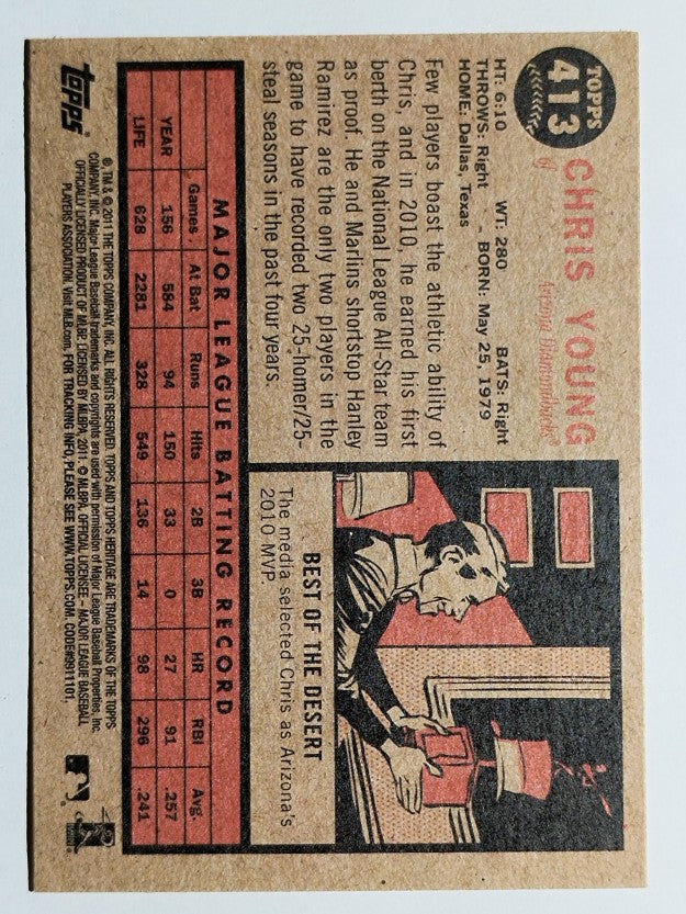 2011 Topps Heritage #413 Chris Young