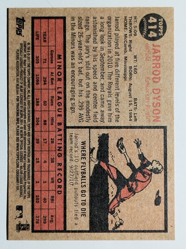 2011 Topps Heritage #414 Jarrod Dyson RC