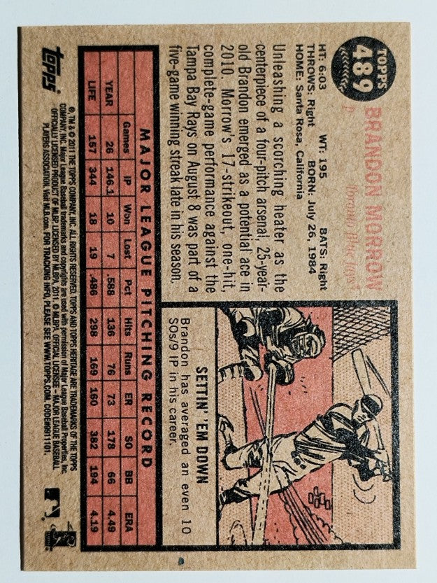 2011 Topps Heritage #489 Brandon Morrow SP