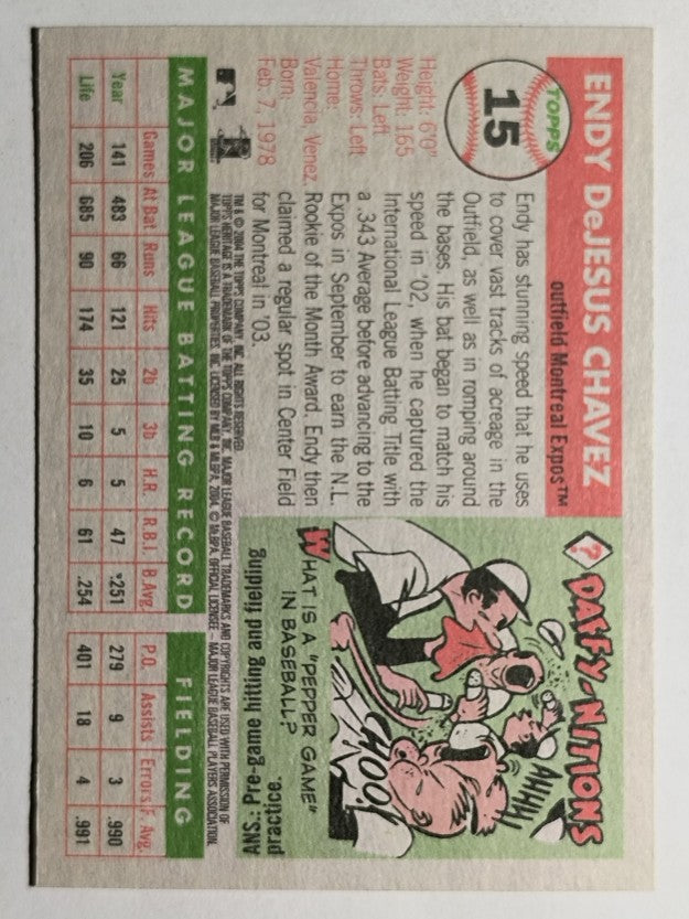 2004 Topps Heritage #15 Endy Chavez