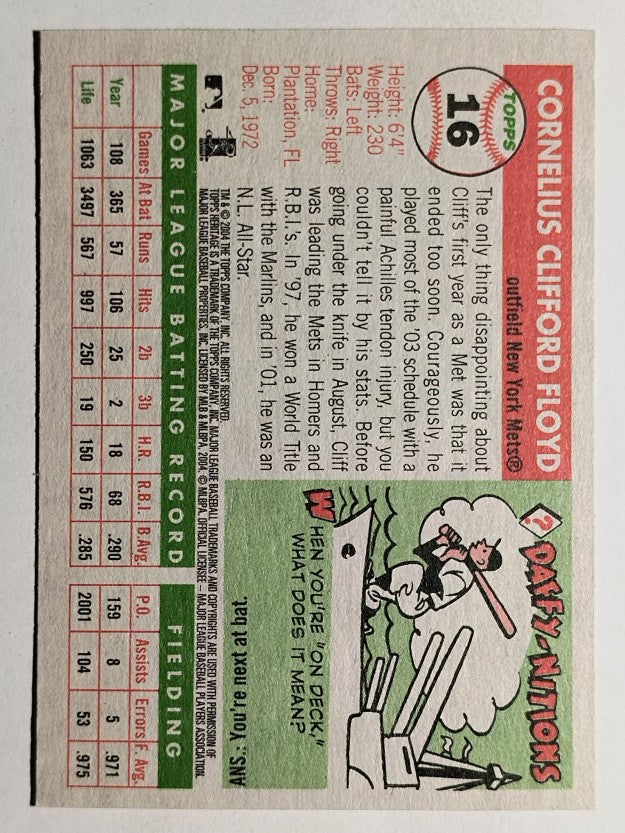 2004 Topps Heritage #16 Cliff Floyd