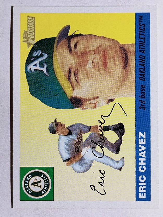 2004 Topps Heritage #18 Eric Chavez