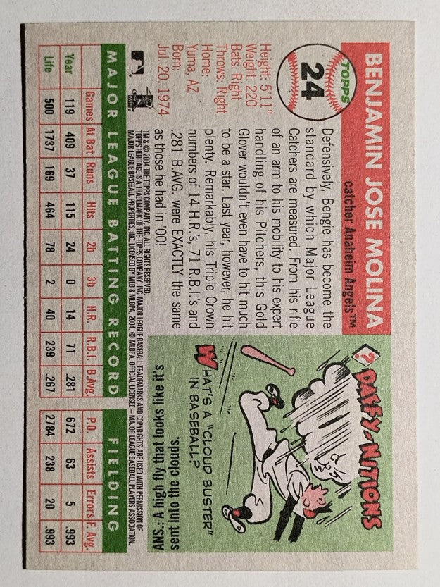 2004 Topps Heritage #24 Bengie Molina