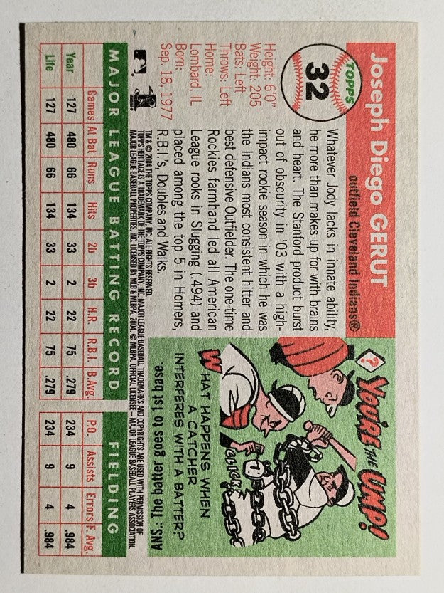 2004 Topps Heritage #32 Jody Gerut