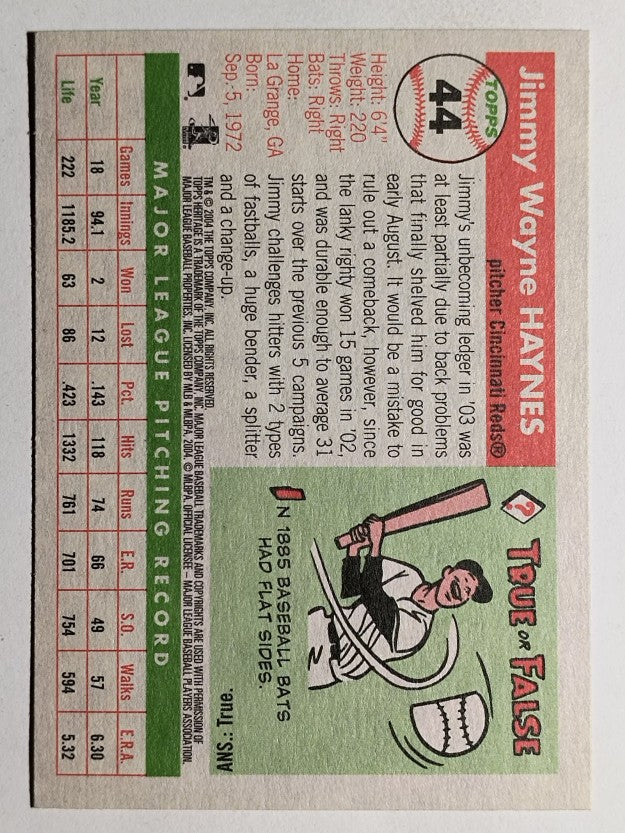 2004 Topps Heritage #44 Jimmy Haynes