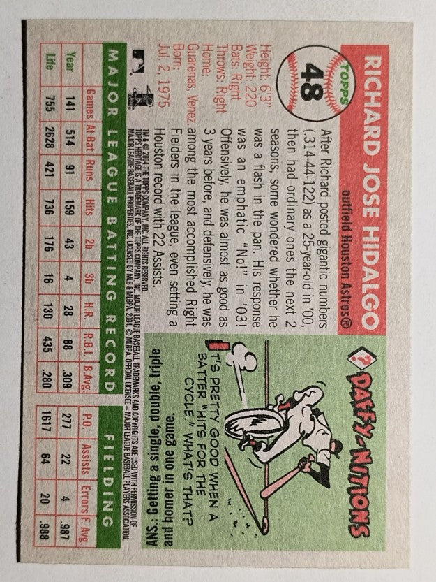 2004 Topps Heritage #48 Richard Hidalgo